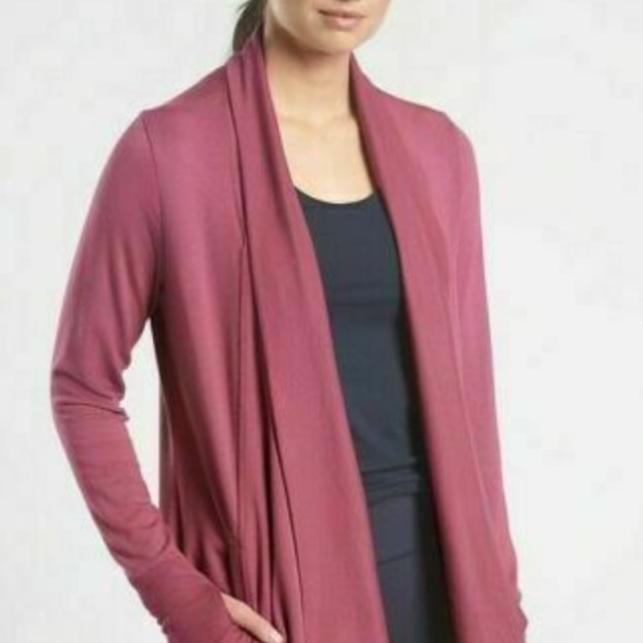 Athleta Sweaters - Athleta Pranayama Wrap Top Victorian Berry XXS (runs big)